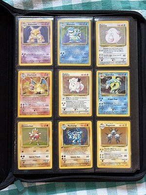 Vintage Pokémon Unlimited Base Set Card Collection - Complete in VaultX Binder | eBay