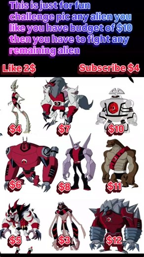 The $10 Ben 10 Alien Challenge! 👽 Who you picking? #shorts