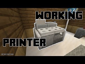 ✔How To Make a Working Printer In Minecraft 1.14.2, Pocket Edition, XBOX ONE, PS4