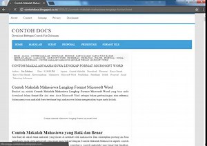 CONTOH DOCS: Contoh Makalah Mahasiswa Lengkap Format Microsoft Word