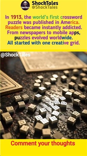 First Crossword Puzzle Ever 🧩 | How It Changed the World #shorts