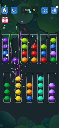 Ball sort puzzle level 169 #ballsortpuzzle #ballsortpuzzlegameplay #ballsort #ytshorts