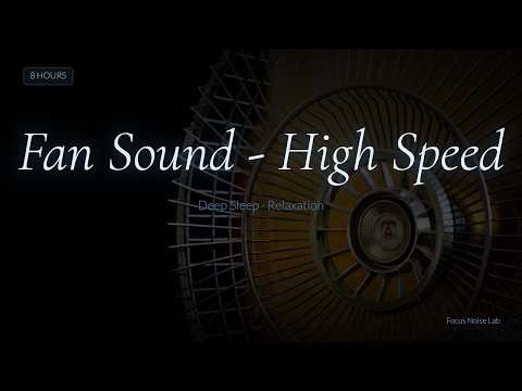 (Black Screen) Fan Sound for Deep Sleep High Speed 8 Hours