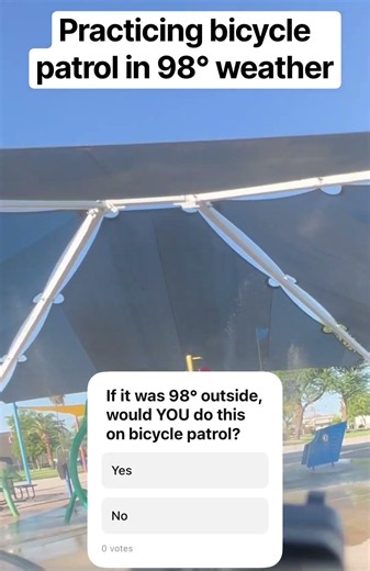 Practicing bicycle patrol in hot weather #security #california #bicycle