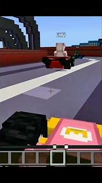 We played Mario Kart in Minecraft #minecraft #mariokart #mariobros #minecraftbedrock