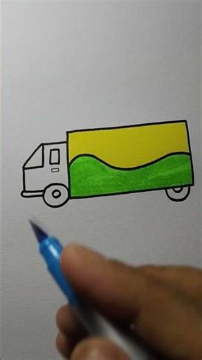 Easy Truck Drawing for Kids 🚚 Step by Step Easy Drawing #shorts#kidsdrawing