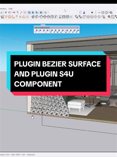 Crea un panel de pared 3D en SketchUp en cuestión de segundos en sketchup usando un plugin gratuito para realizar lo que te demora horas, puedes hacerlo en segundos / Plugin Bezier Surface and Plugin S4U Component / Tutorial útil y sencillo para utilizarlo en sketchup para tus trabajos profesionales y presentar un proyecto de calidad a tus clientes #diseñodeinteriores #plugin #architecture #interiordesign #arquitectura