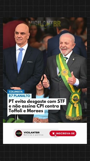 PT evita assinar CPI contra ministros do STF ⚖️