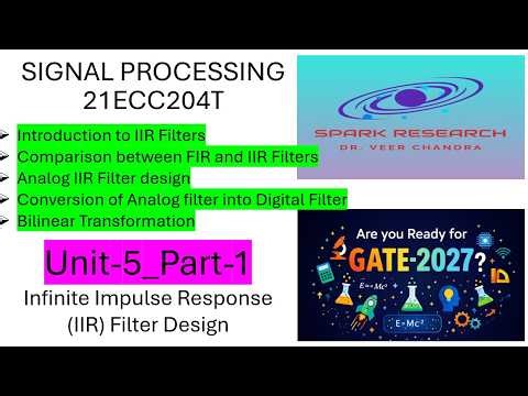 Unit-5_Part-1_Infinite Impulse Response (IIR) Filter Design_ SIGNAL PROCESSING21ECC204T