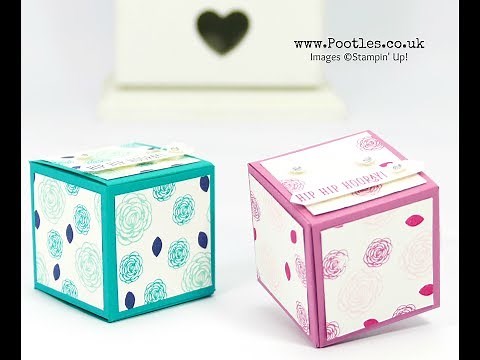 Easy No Glue Foldable Box Tutorial using Stampin' Up! Hand Stamps