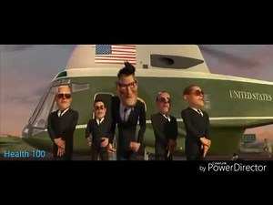 Monsters vs aliens eat lead scene.