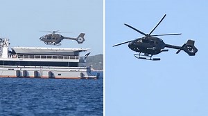 Jeff Bezos' Fiancée Lauren Sanchez Lands Billionaires' Helicopter on Yacht