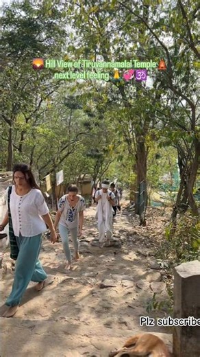 Hill top view of arunachala shivaya Skandasramam|trekking| #ramanamaharshi|#foreigners #spot #peace