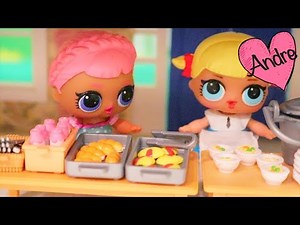 Ayudante de cafeteria - Jugando con Muñecas L.O.L. Surprise | Juguetes con Andre para niñas y niños