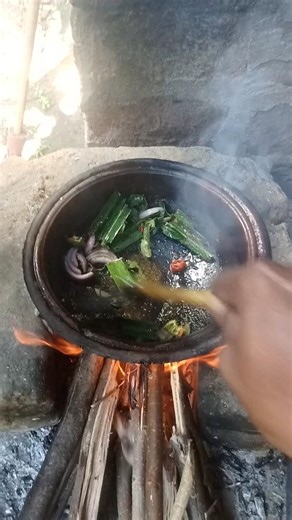 Coconut sambal with fish curry cooked on a wood stove #cooking #food #recipe #chicken #frish #fish