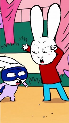 You’re trapped, fake Super Rabbit!! 😎❌ #shorts | Simon english #cartoonsforkids