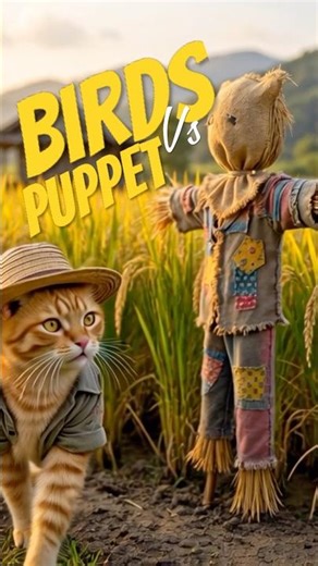 Birds vs Puppet #cat #funny #cute #funny #animation #funnycats #catlife #catlife #catvideos #kitty
