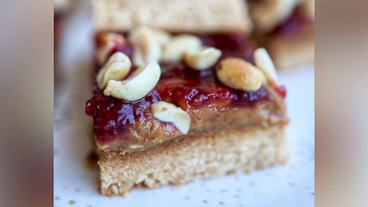 These homemade Peanut Butter and Jelly Twix bars are the perfect treat
