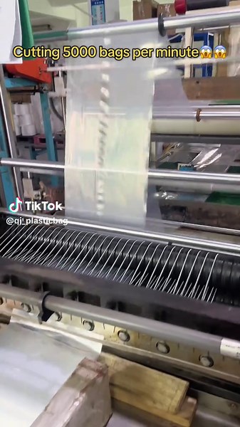 Cutting 5000 bags per minute😱😱 This is the cutting and production process of packaging bags. We are a supplier of plastic packaging bags. If you need any, please feel free to contact us. #pe #clothingbrand #pouches #garmentbusiness #sportswear #garments #garmentfactory #apparelmanufacturer #style #tahirt #fashion #viralclothing #clothes #fyp