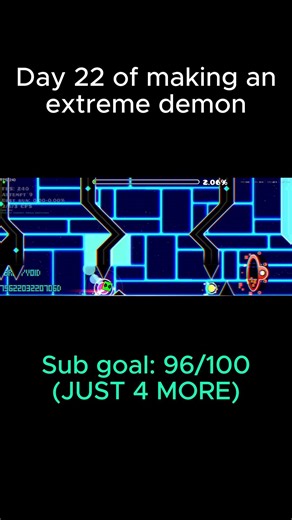 Day 22 of making an extreme demon! #gameplay #gaming #geometrydash #gameshorts #games #gd #relatable
