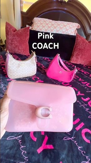 PINK COACH Jelly Tabby Bag in pink and her friends #coach #coachbag #coachtabby