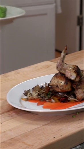 Master Chef's SECRET Chicken Plating Technique REVEALED! #shorts