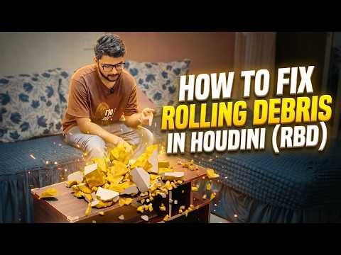 How to Fix RBD Rolling Debris in Houdini (Jitter & Wobble Sim Fix)