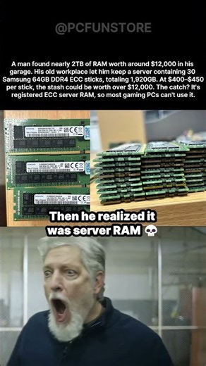 Man Finds Nearly 2TB of RAM Worth $12,000 in His Garage 💀