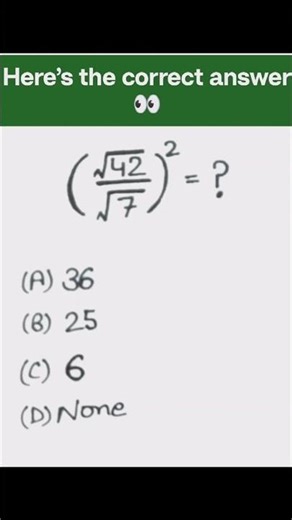 Square Root Puzzle SOLUTION 🤯 | Correct Answer Explained #shorts #maths #squareroot