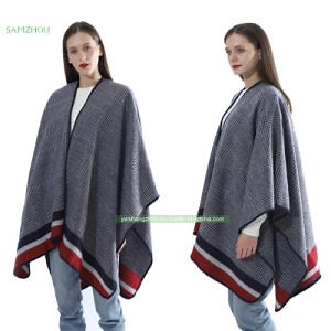 [Hot Item] Western Plaid Cloak Fashion Lady Scarf Cotton Shawl Blanket Winter
