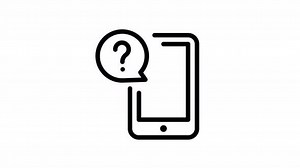 Flat Design Animated Smartphone Question Icon