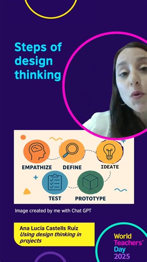 7.2K views · 86 reactions | Follow these steps of Design Thinking and try out a project with your learners. Watch the full webinar here: https://www.teachingenglish.org.uk/news-events/world-teachers-day-2025/world-teachers-day-2025-friday-10-october Karen  #TeachingEnglish #ELTplanning #WTD25 #WorldTeachersDay | TeachingEnglish - British Council | Facebook
