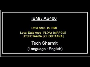 IBMi (AS400) - Local data area in IBMi | rpgle programming tutorial | as400 for beginners English|