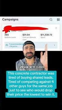 We helped this concrete contractor take control of his marketing and stop, relying on shared