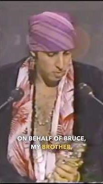 Bruce Springsteen won "best stage performance" at the 1985 VMA. Steve accepted it on his behalf