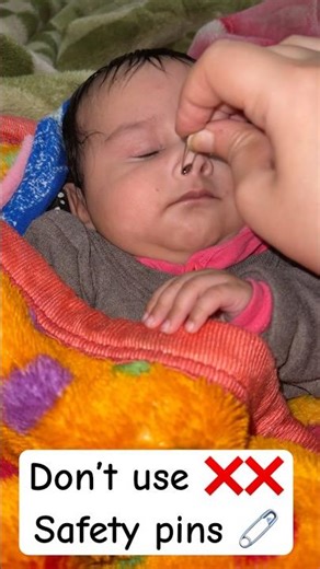 ❌❌never use safety pins 🧷 for newborn ❌#newbornbaby #newborncare #newmommyslifestyle