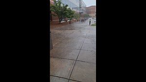 Pea-sized hail at CPCC Levine in Matthews