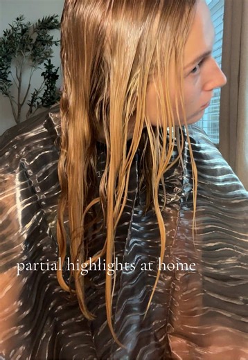 Partial highlights at home tutorial 🫶🏼 | not bad yall! #nursingstudent #beauty #hairtutorial #hairathome #hairstyles @Gisou