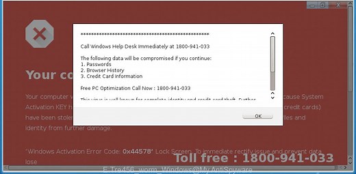 How to remove E.Tre456_worm_Windows pop up scam [Virus removal guide]