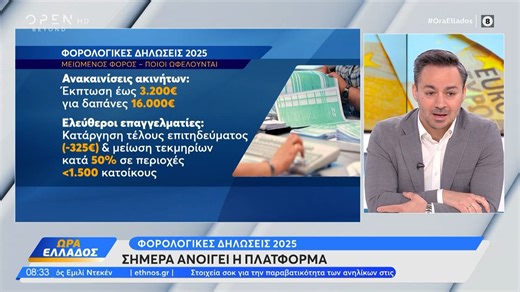 Σήμερα ανοίγει η πλατφόρμα για τις φορολογικές δηλώσεις του 2025