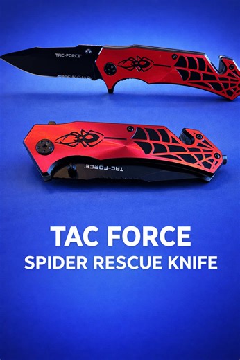 3.25 inch blade TAC force spider rescue pocket knife. #SharperEdges #FoldingKnife #PocketKnife #SpiderManKnife