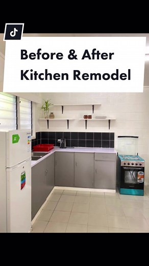 Before & after kitchen remodel of one of our rental properties. My dad let me take this project on & this is how it turned out #tiktokpng #pngliving