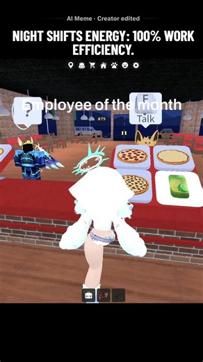 Employee of the month 🔥#roblox #workatapizzaplace #motivation #nightshift #job