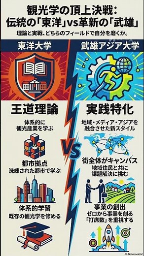 東洋大学 国際観光学部 vs 武雄アジア大学 東アジア地域共創学部を比べてみた