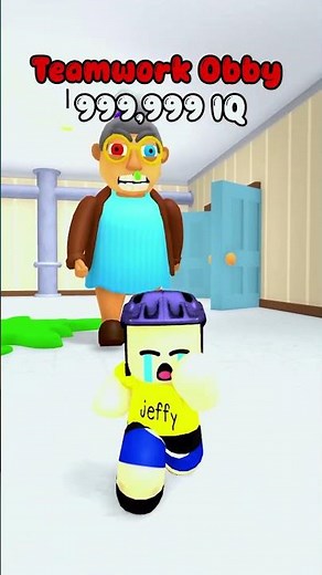 Jeffy teamwork obby 999,999 IQ #jefy