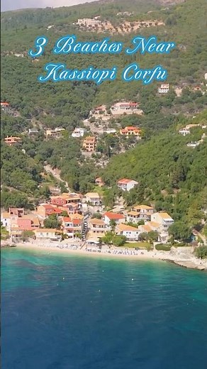 3 Beaches Near Kassiopi Corfu greece: Kaminaki Nissaki Kalami #shorts #corfu