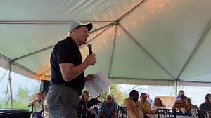 41K views · 463 reactions | Green Bay Packers President & CEO Mark Murphy shares plans of cruise ships in Green Bay and Amtrak from Milwaukee to Green Bay to make the 2025 NFL Draft work in “Titletown.” Murphy also talks about his new Door County business venture Maxwelton Braes Golf Resort, Aaron Rodgers, Jordan Love and more at Monday’s Boys & Girls Club of Door County Golf Outing. | Let’s Go Door County | Facebook