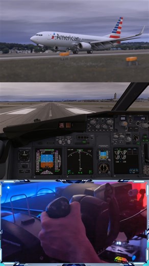 PMDG 737-800NG on Microsoft flight simulator 2024 First landing #msfs2024 #aviation #pmdg