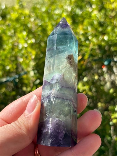 Feather Fluorite Tower Rainbow Fluorite Crystal Point - Etsy