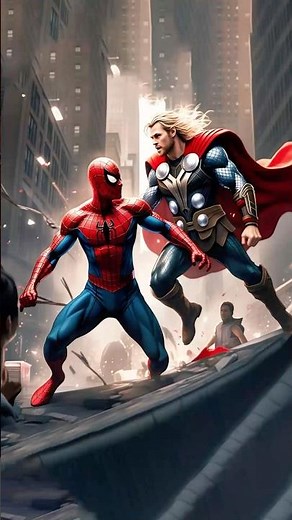 Spider Man vs Thor & Batman – Who Will Win Epic Battle for Joker! #shorts #spiderman #joker